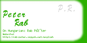 peter rab business card